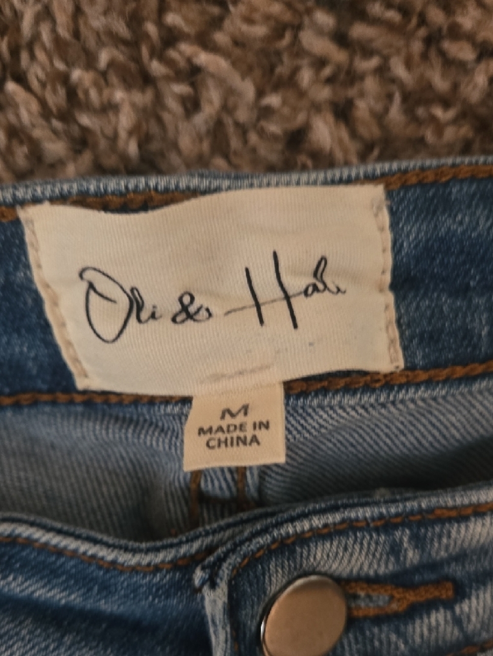 Oli & Hali Light Blue Star-Studded Flare Jeans - Picture 2 of 4
